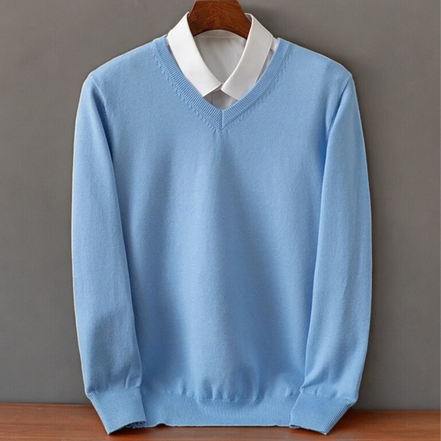 Cashmere blend V-Neck jumper - Van Croft