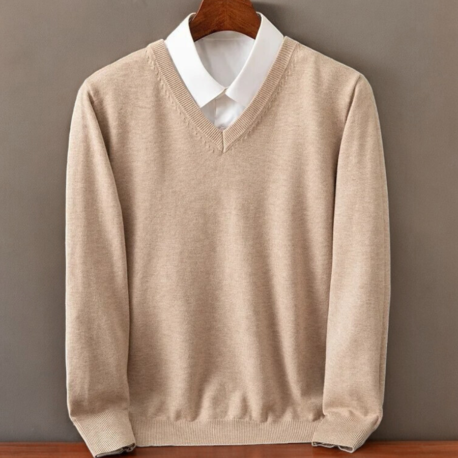 Cashmere blend V-Neck jumper - Van Croft